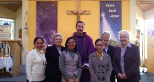At the back left to right: Sr Mercy, Sr.Toni, Fr. Eamon Burke, Sr. Una and Sr. Mary.
In font left to right : Sr. Linh and Sr. Trinh