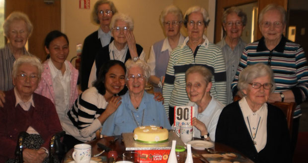 Sr. Helen Reynolds celebrating her 90th  birthday 