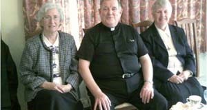 From left to right :  Sr. Pauline McDonald RNDM, Rev Jim Hurley (Vicar for Religious Southwark Diocese)  and Sr. Aileen SHJM